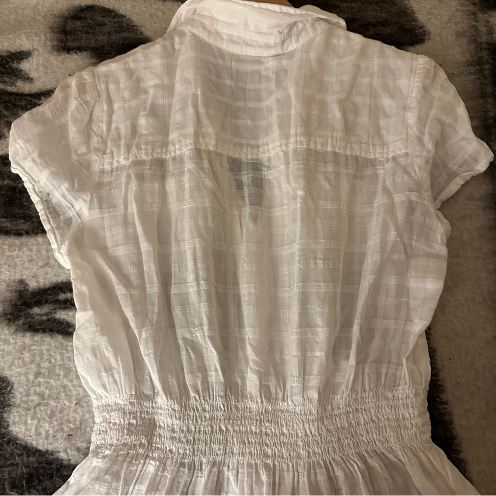 Guess Short Sleeves Blouse White size L Women - Picture 8 of 14